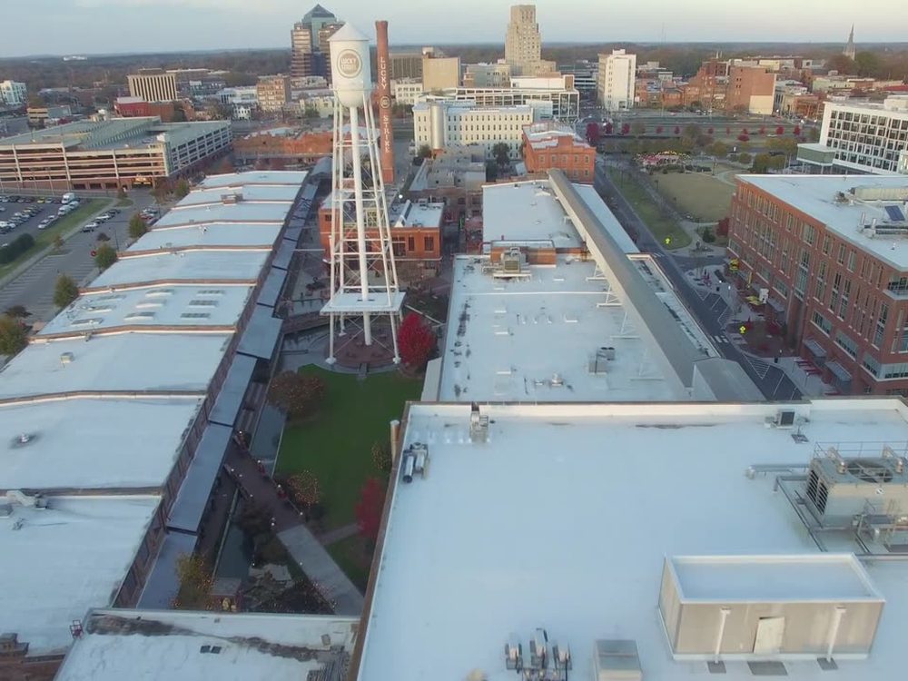 American Tobacco Campus water tower, downtown Durham